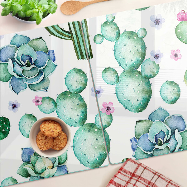 Snijplanken glas Cactussen en vetplanten