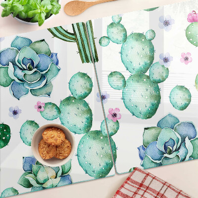 Snijplanken glas Cactussen en vetplanten