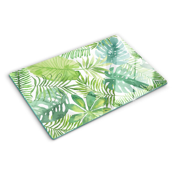 Glazen snijplanken Plantmotief met bladeren