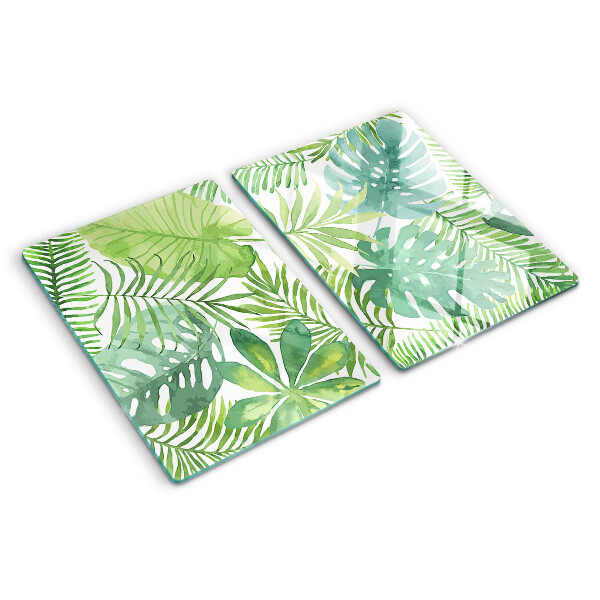 Glazen snijplanken Plantmotief met bladeren