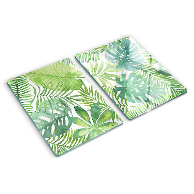 Glazen snijplanken Plantmotief met bladeren