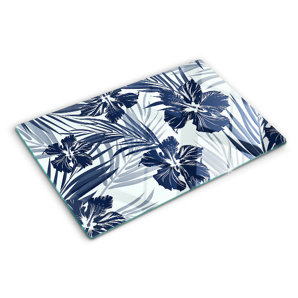 Glazen snijplanken Tropisch bloemenmotief