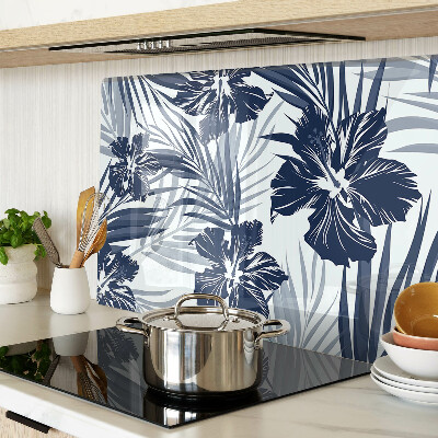 Glazen snijplanken Tropisch bloemenmotief