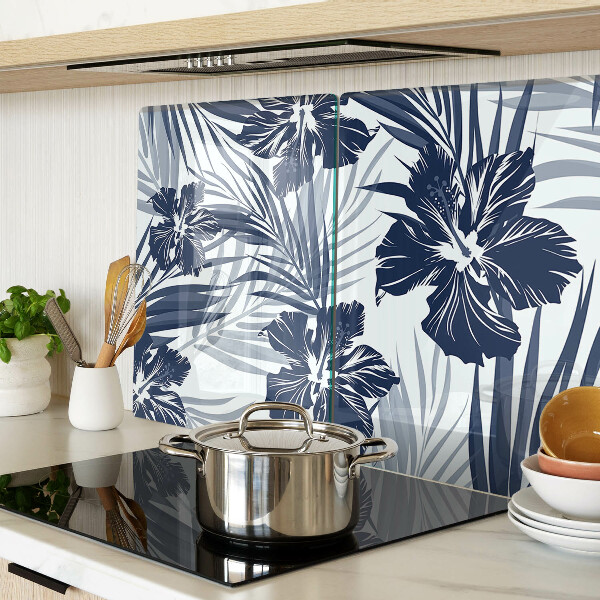 Glazen snijplanken Tropisch bloemenmotief