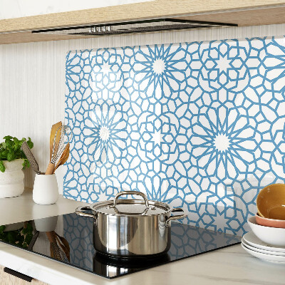 Snijplanken van glas Bloemenmotief in blauwe tinten