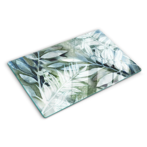 Snijplanken van glas Tropische bladeren in pasteltinten