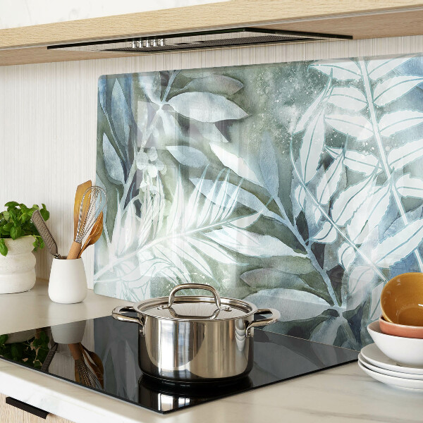 Snijplanken van glas Tropische bladeren in pasteltinten