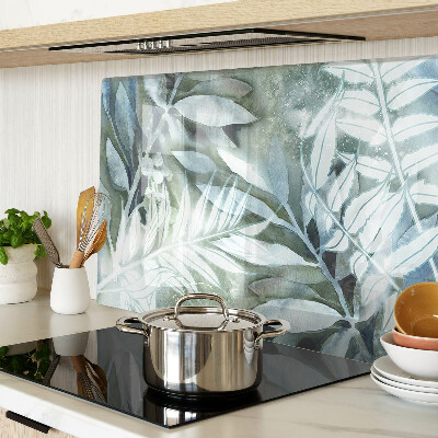 Snijplanken van glas Tropische bladeren in pasteltinten