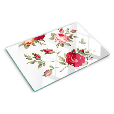 Snijplanken glas Vintage rozen