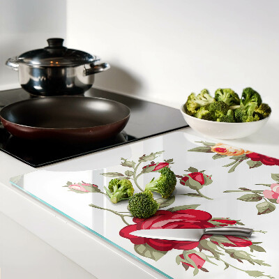 Snijplanken glas Vintage rozen