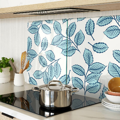 Glazen snijplanken Bladeren in verschillende tinten blauw