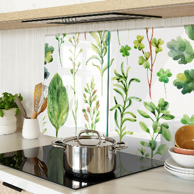 Snijplanken van glas Plantenpatronen in verschillende tinten groen