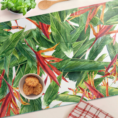 Glazen snijplanken Tropische bladeren en bloemen