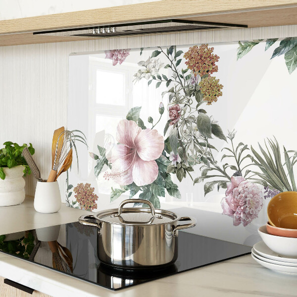 Snijplanken glas Bloemenpatroon met hibiscus