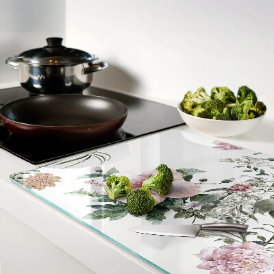 Snijplanken glas Bloemenpatroon met hibiscus