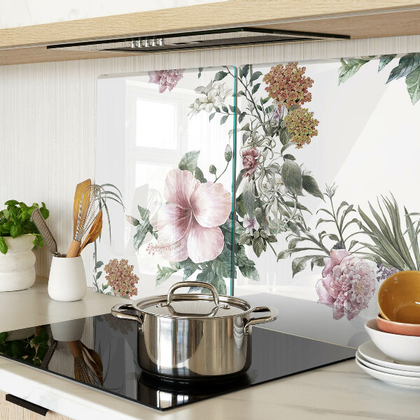 Snijplanken glas Bloemenpatroon met hibiscus