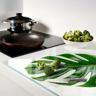 Snijplanken van glas Monstera-bladeren