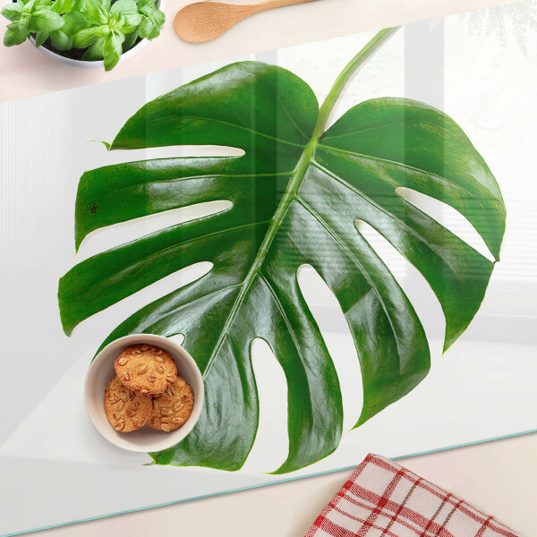 Snijplanken van glas Monstera-bladeren