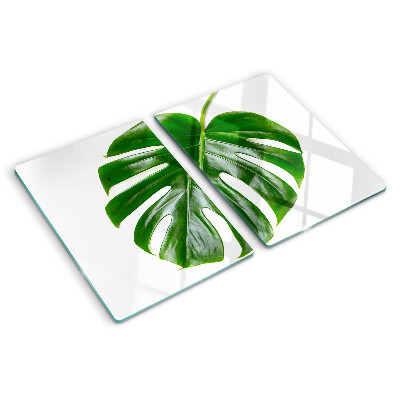 Snijplanken van glas Monstera-bladeren