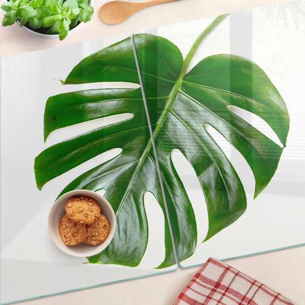 Snijplanken van glas Monstera-bladeren