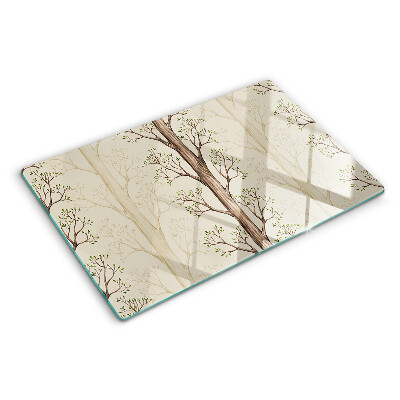 Glazen snijplanken Boomtakken met bladerpatroon