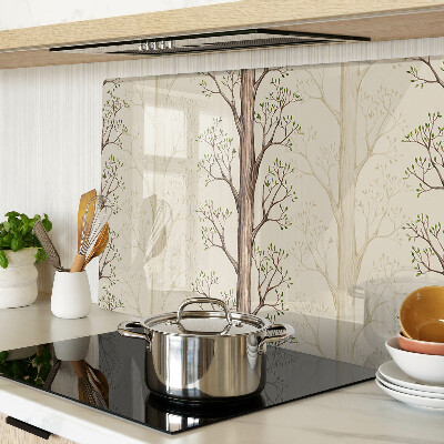 Glazen snijplanken Boomtakken met bladerpatroon