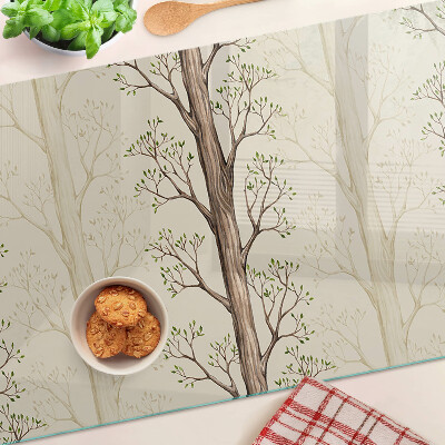 Glazen snijplanken Boomtakken met bladerpatroon