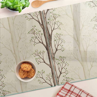 Glazen snijplanken Boomtakken met bladerpatroon