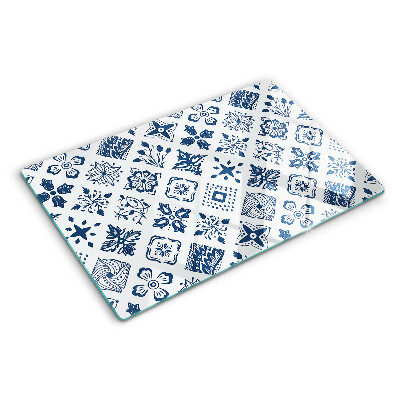 Glazen snijplanken Bloemenmotief in volksstijl