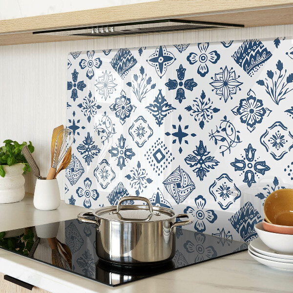 Glazen snijplanken Bloemenmotief in volksstijl