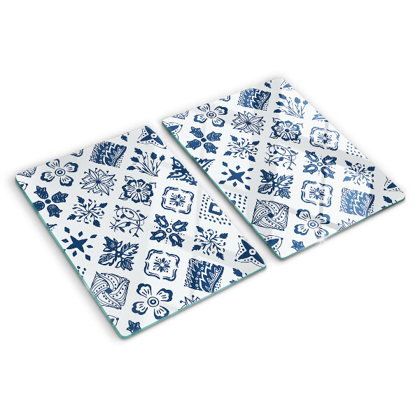 Glazen snijplanken Bloemenmotief in volksstijl