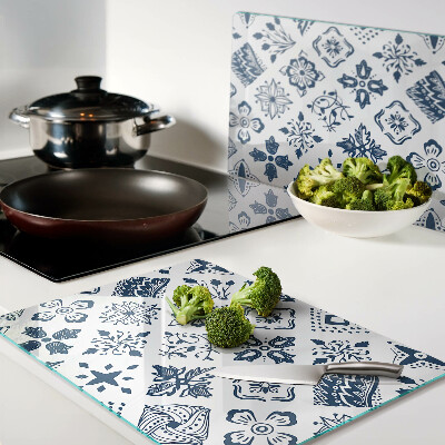 Glazen snijplanken Bloemenmotief in volksstijl