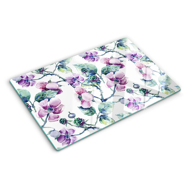 Glazen snijplanken Magnolia bloemenpatroon