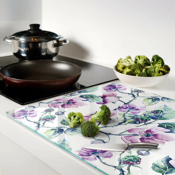 Glazen snijplanken Magnolia bloemenpatroon