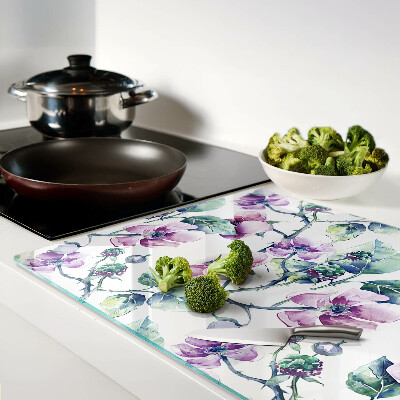 Glazen snijplanken Magnolia bloemenpatroon