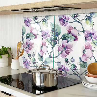 Glazen snijplanken Magnolia bloemenpatroon