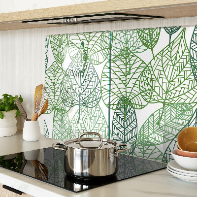 Snijplanken van glas Bladeren in verschillende tinten groen