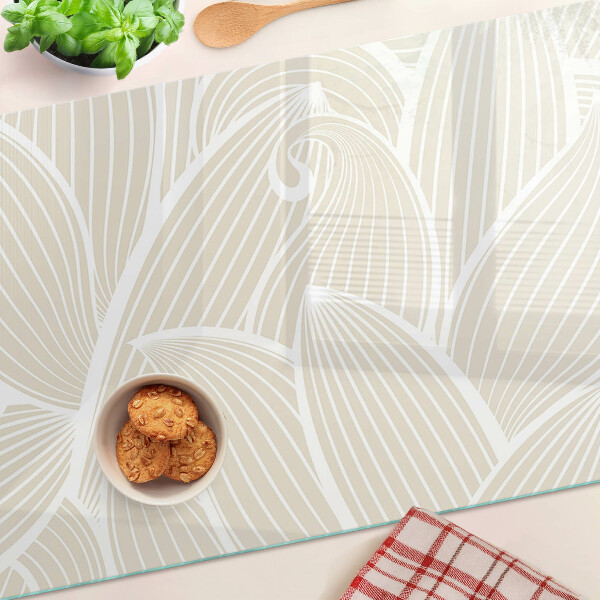 Snijplanken glas Bladeren in een fijn patroon