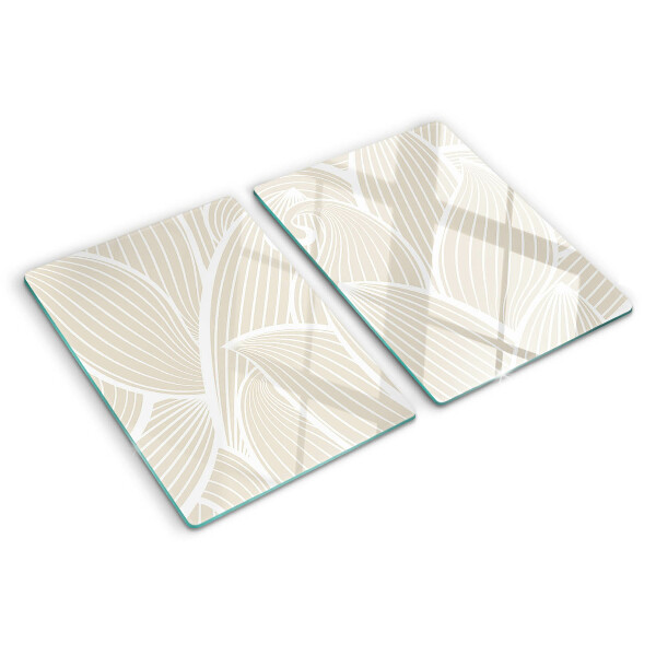 Snijplanken glas Bladeren in een fijn patroon