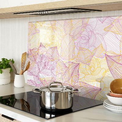 Snijplanken glas Bloemenpatroon in pastelkleuren