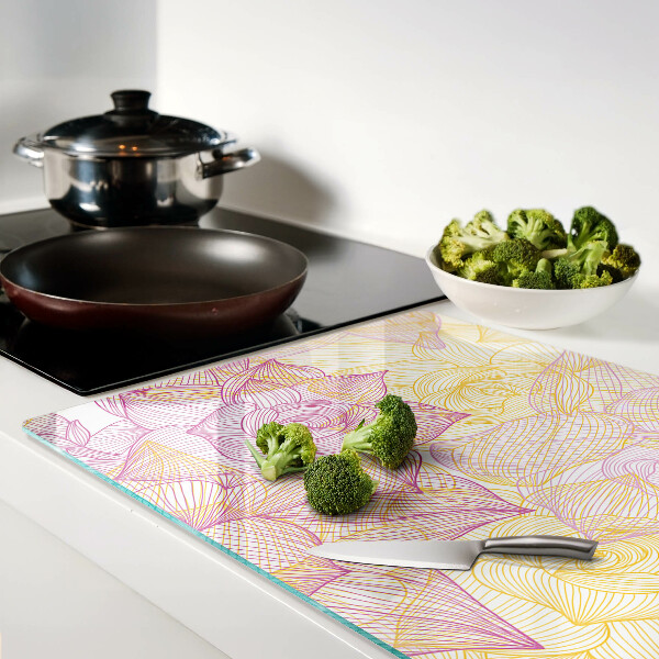 Snijplanken glas Bloemenpatroon in pastelkleuren