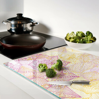 Snijplanken glas Bloemenpatroon in pastelkleuren