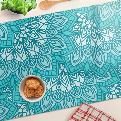 Snijplanken van glas Mandala-patroon in blauwe tinten