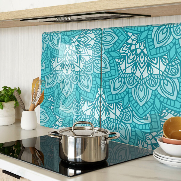 Snijplanken van glas Mandala-patroon in blauwe tinten