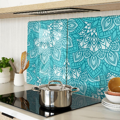 Snijplanken van glas Mandala-patroon in blauwe tinten