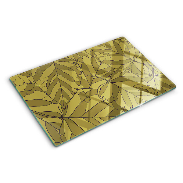 Snijplanken glas Bladeren in goudtinten
