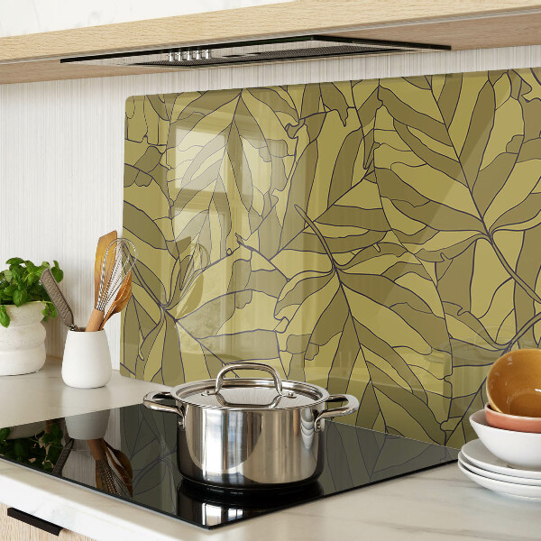 Snijplanken glas Bladeren in goudtinten