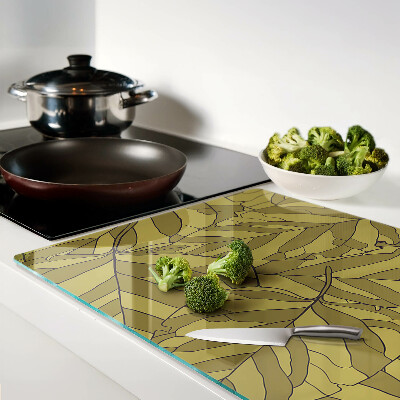 Snijplanken glas Bladeren in goudtinten