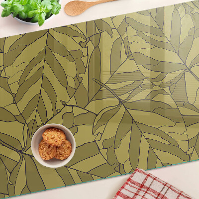 Snijplanken glas Bladeren in goudtinten