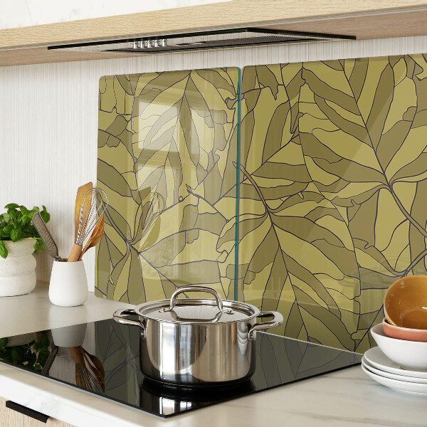 Snijplanken glas Bladeren in goudtinten